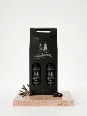 Estuche con 2 botellas de 500 ml de AOVE Especial La Monterrubiana